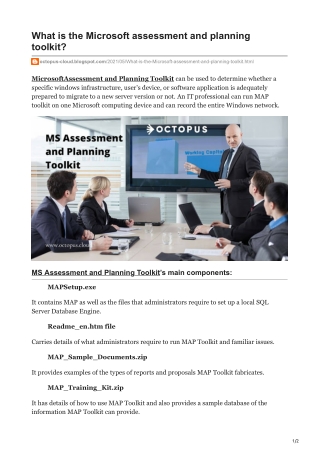 Microsoft assessment and planning toolkit