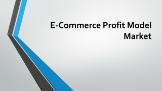 E-Commerce Profit Model Market
