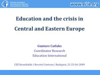 Education and the crisis in Central and Eastern Europe