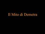 Il Mito di Demetra