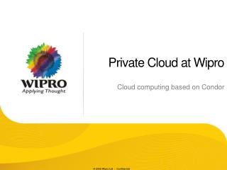 Private Cloud at Wipro