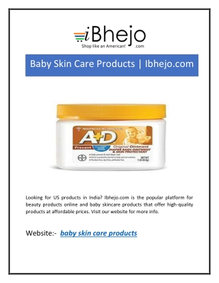 Baby Skin Care Products | Ibhejo.com