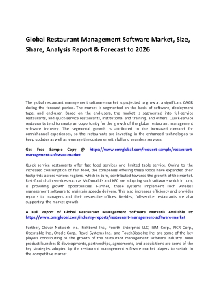 Global Restaurant Management Software Market