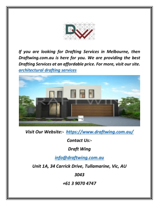 architectural drafting services | Draftwing.com.au