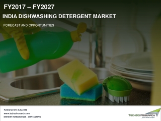India Dishwashing Detergent Market to Surpass USD564.11 Million by FY2027