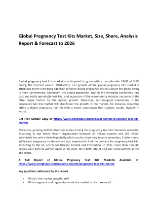 Global Pregnancy Test Kits Market