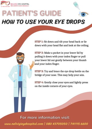 Patient's guide about eye drops - Best Eye Hospitals in Bellandur - Nelivigi Eye