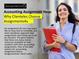Accounting Assignment Help