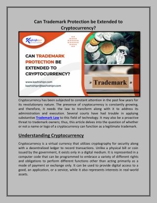 Can Trademark Protection be Extended to Cryptocurrency