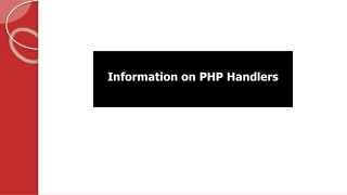 Information on PHP Handlers