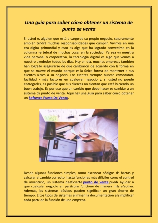 Una guía para saber cómo obtener un sistema de punto de venta