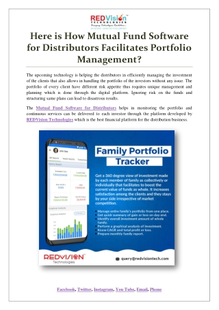 Here is How Mutual Fund Software for Distributors Facilitates Portfolio Management