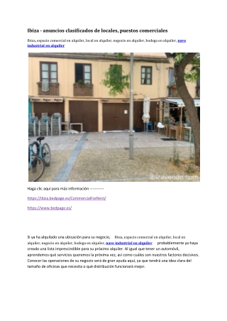 Ibiza - anuncios clasificados de locales, puestos comerciales-converted