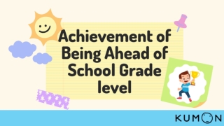 Achievement of Being Ahead of School Grade level 1 (1)