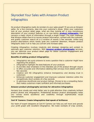 Skyrocket Your Sales with Amazon Product Infographics