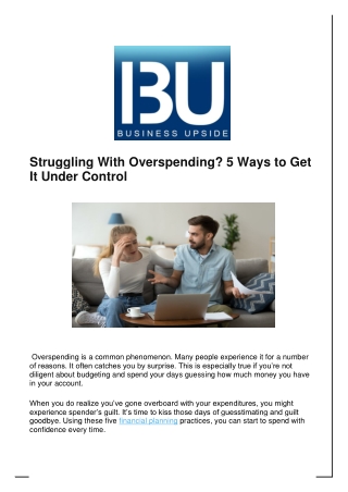 Struggling With Overspending? 5 Ways to Get It Under Control