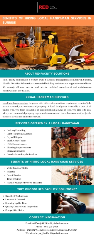 Benefits of Hiring Local Handyman Services in Sunrise