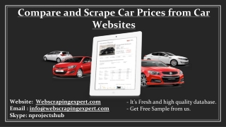 Compare and Scrape Car Prices from Car Websites