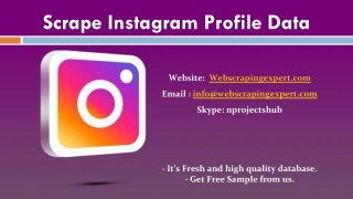 Scrape Instagram Profile Data