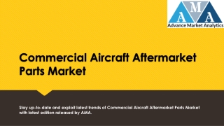 Commercial Aircraft Aftermarket Parts Market Development Study: Big changes will