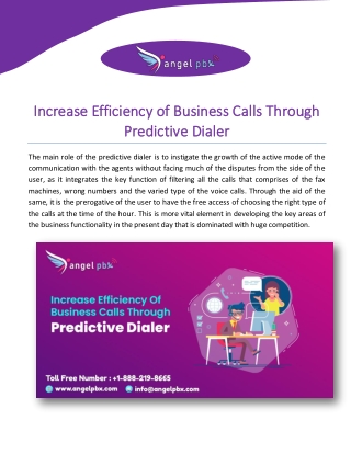 Increase Efficiency of Business Calls Through Predictive Dialer