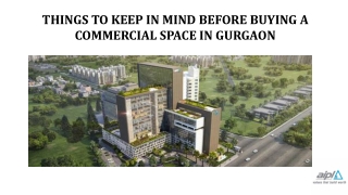 Things to keep in Mind before Buying a Commercial Space in Gurgaon