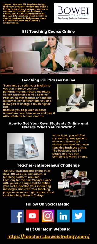 ESL TEACHING COURSE ONLINE