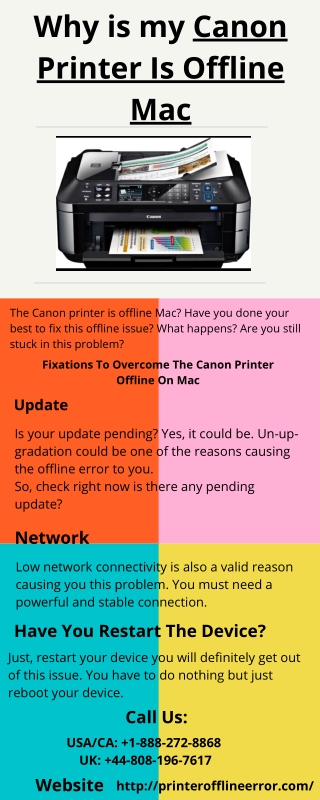 Fix Canon Printer Offline Mac Issue