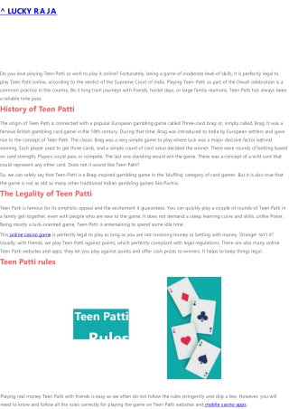 Best Casinos To Play Teen Patti