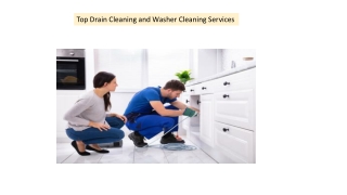 Top Drain Cleaning and Washer Cleaning Services