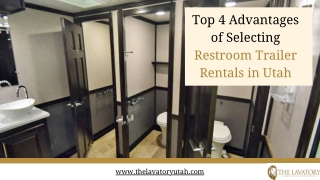 Advantages of Selecting Mobile Restroom Trailer Rentals in Utah