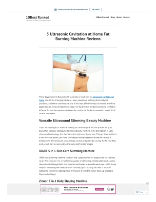 5 Ultrasonic Cavitation at Home Fat Burning Machine Reviews