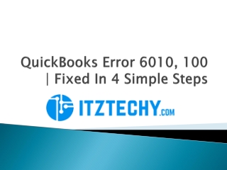 How do I fix Quickbooks error code 6010