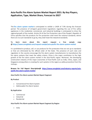Asia-Pacific Fire Alarm System Market