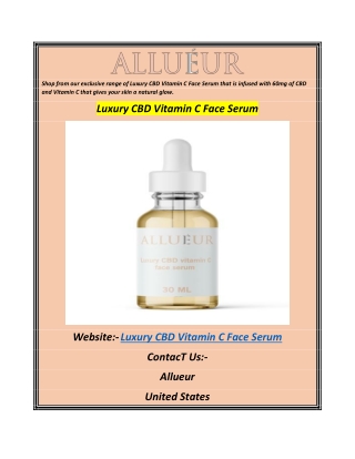 Luxury CBD Vitamin C Face Serum