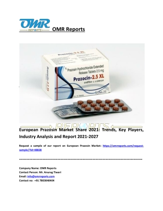 European Prazosin Market Trends, Research Report, Growth, Opportunities, Forecas