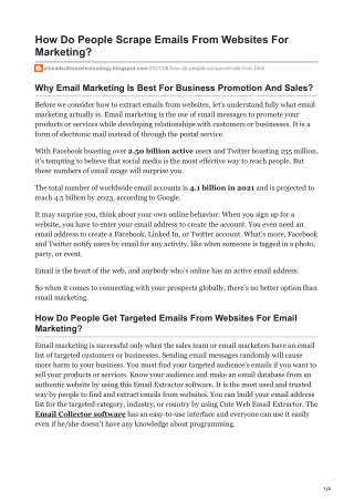 1How Do People Extract Emails From Websites For Marketing