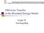 Oblivious Transfer in the Bounded Storage Model