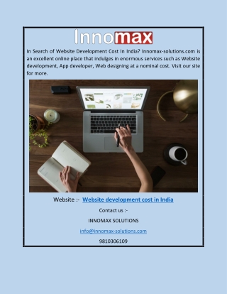 Website Development Cost In Indiam | Innomax-solutions.com