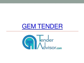 GeM tender