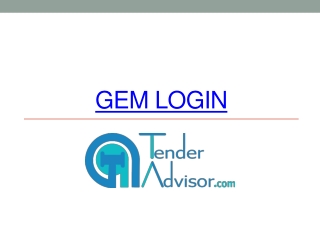 GeM login