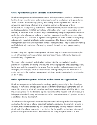 Pipeline Management Solutions Market