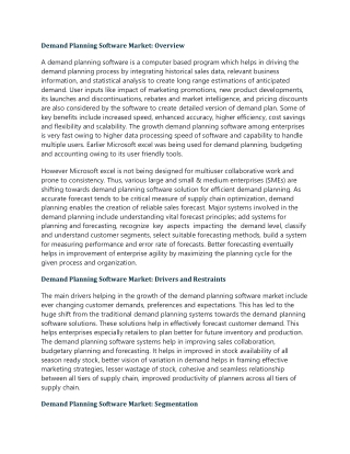 Demand Planning Software Market