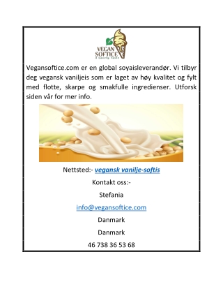 vegansk vanilje-softis