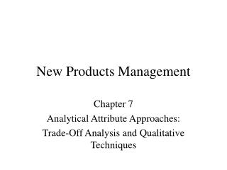 New Products Management