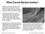 What Carved Martian Gullies