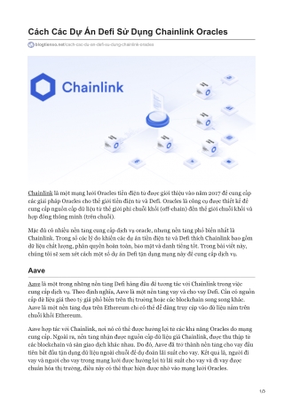 Cách Các Dự Án Defi Sử Dụng Chainlink Oracles