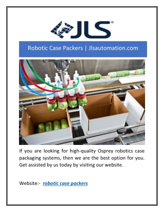 Robotic Case Packers | Jlsautomation.com