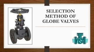 SELECTION METHOD OF GLOBE VALVE