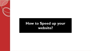 How to Speed up your Website